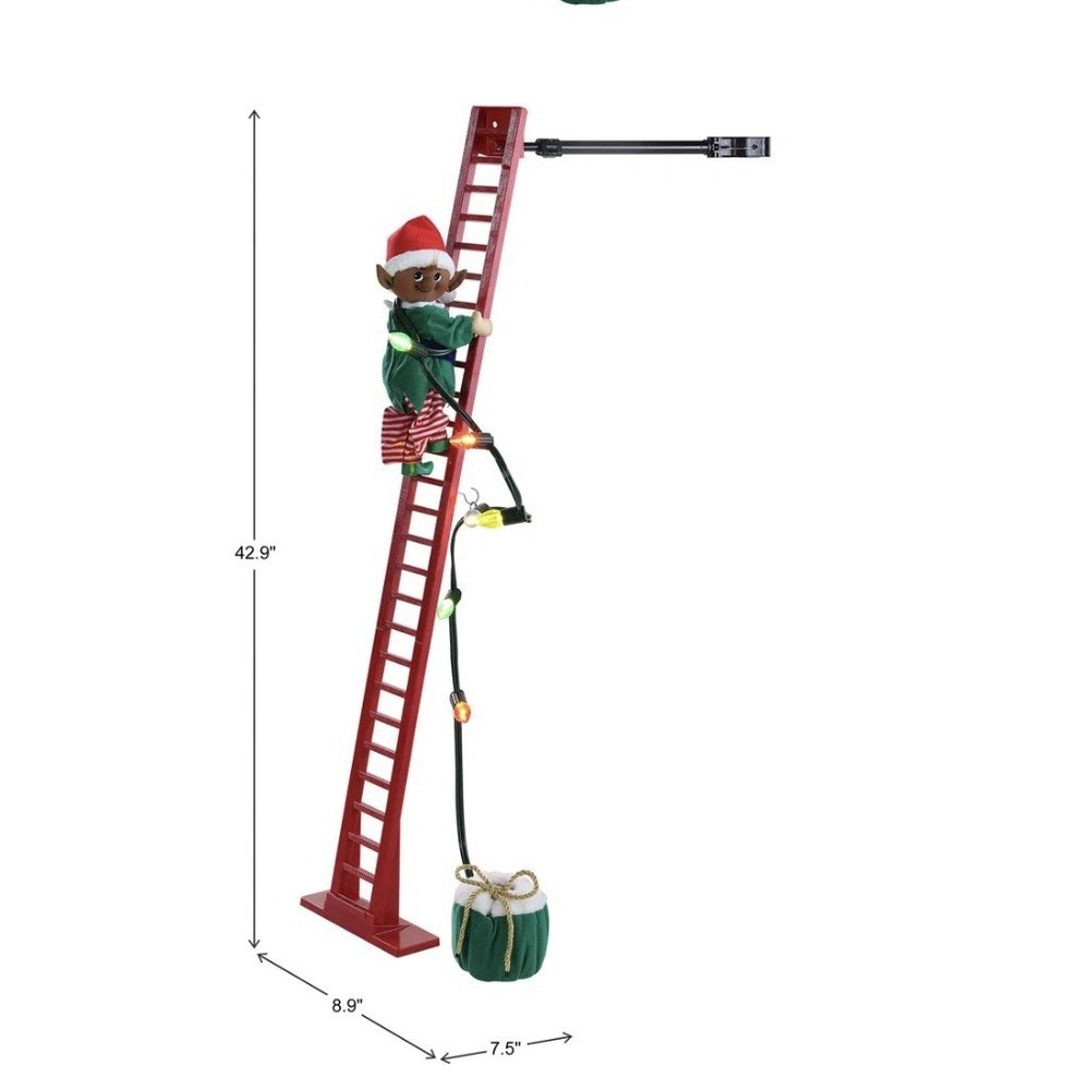 ELF Mr. Christmas 43" Animated Super Climbing Lights Songs Working Retail $110 - Picture 5 of 11